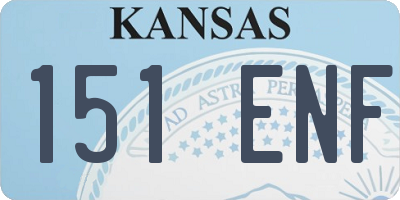 KS license plate 151ENF