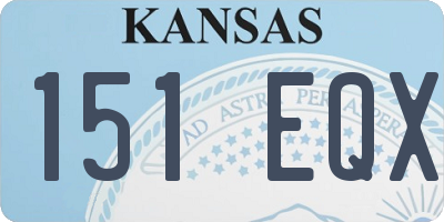 KS license plate 151EQX