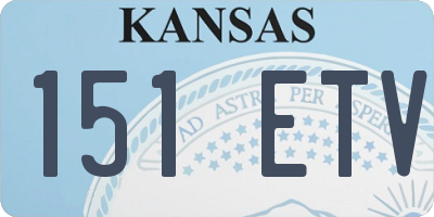 KS license plate 151ETV