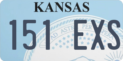 KS license plate 151EXS