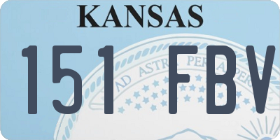 KS license plate 151FBV