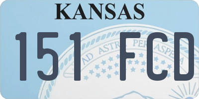 KS license plate 151FCD