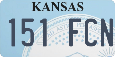 KS license plate 151FCN