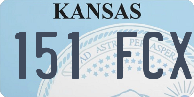 KS license plate 151FCX