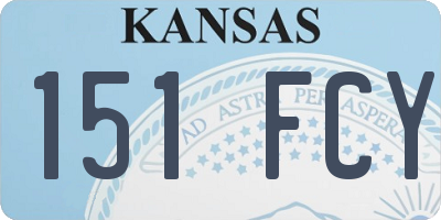 KS license plate 151FCY