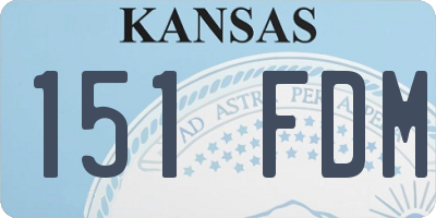 KS license plate 151FDM
