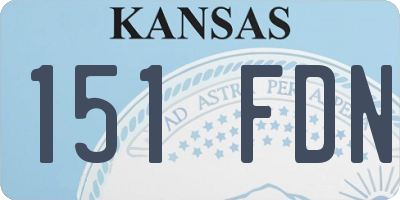 KS license plate 151FDN