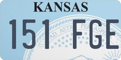 KS license plate 151FGE