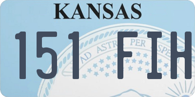 KS license plate 151FIH