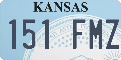 KS license plate 151FMZ