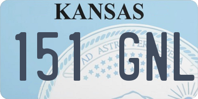 KS license plate 151GNL
