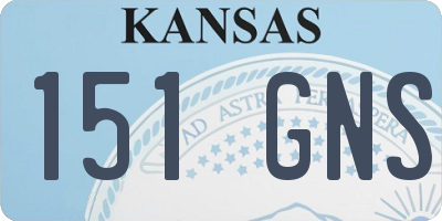 KS license plate 151GNS