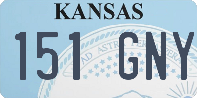 KS license plate 151GNY