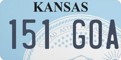 KS license plate 151GOA