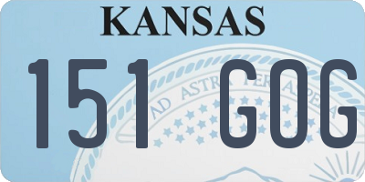 KS license plate 151GOG