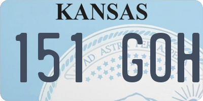 KS license plate 151GOH