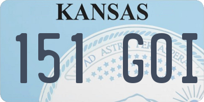 KS license plate 151GOI