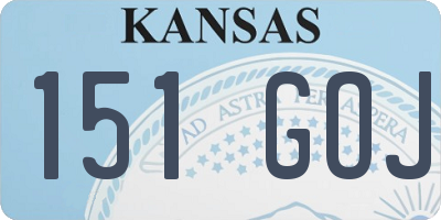 KS license plate 151GOJ