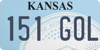 KS license plate 151GOL