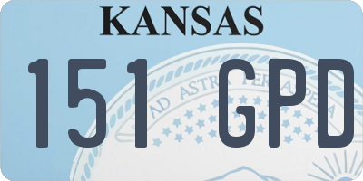 KS license plate 151GPD