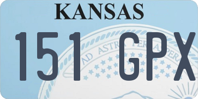 KS license plate 151GPX