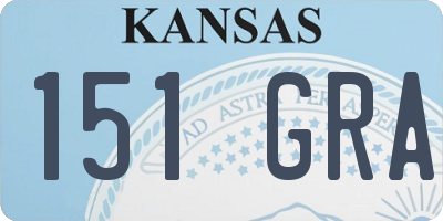 KS license plate 151GRA