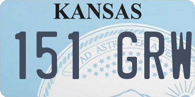 KS license plate 151GRW