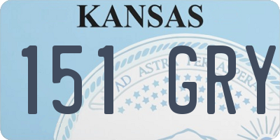 KS license plate 151GRY