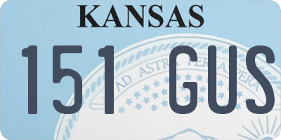 KS license plate 151GUS