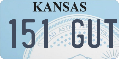 KS license plate 151GUT