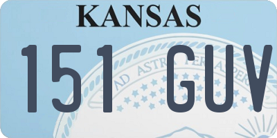 KS license plate 151GUV