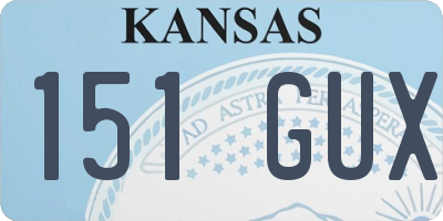 KS license plate 151GUX