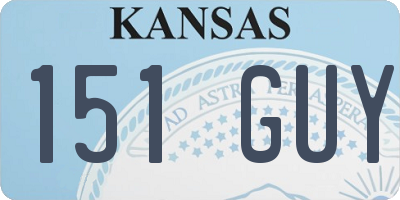 KS license plate 151GUY