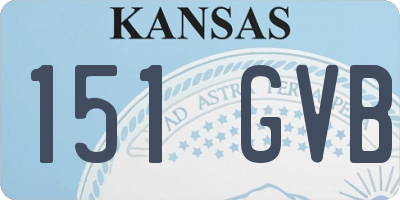 KS license plate 151GVB