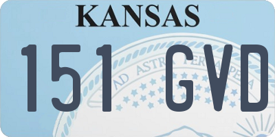 KS license plate 151GVD