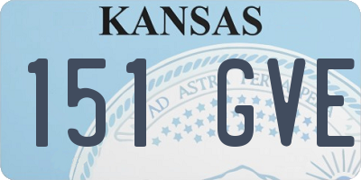 KS license plate 151GVE