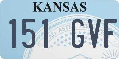 KS license plate 151GVF