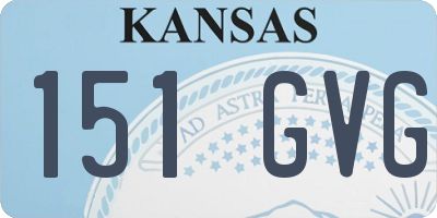 KS license plate 151GVG