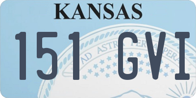 KS license plate 151GVI