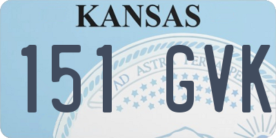KS license plate 151GVK