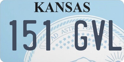 KS license plate 151GVL