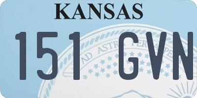 KS license plate 151GVN
