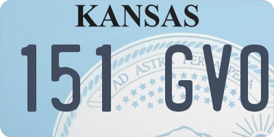 KS license plate 151GVO
