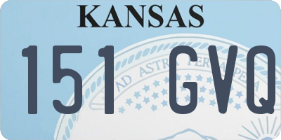 KS license plate 151GVQ