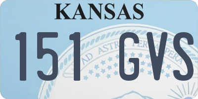 KS license plate 151GVS