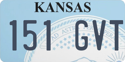 KS license plate 151GVT
