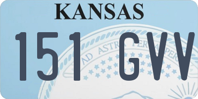 KS license plate 151GVV