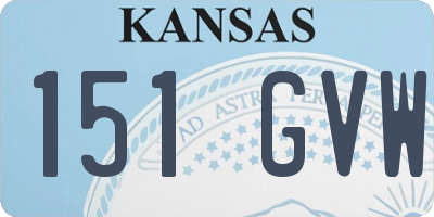 KS license plate 151GVW