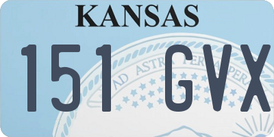 KS license plate 151GVX