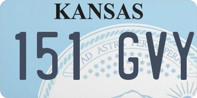 KS license plate 151GVY